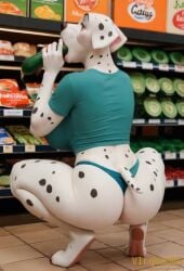 101_dalmatians ai_generated animated anthro ass bodily_fluids bubble_butt canid canine canis closed_eyes clothing curvaceous curvy_figure dalmatian deep_throat domestic_dog fellatio female food food_fetish food_play furry looking_at_viewer mammal mature_female oral penile perdita saliva sex shaking_butt shirt solo store t-shirt tagme teasing thong tongue tongue_out topwear underwear video video vlrgromns voluptuous