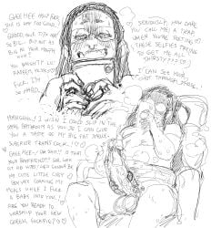1dickgirl 1futa 2d balls big_balls big_penis chubby chubby_futa clouds crazy_eyes dickgirl dirty_talk drooling english english_text evil_grin feminist futanari glasses glenngarth grin hand_on_penis heart holding_object holding_penis holding_phone horny horny_futa huge_cock hung hung_futa huntermnsfw imagining intersex large_penis long_hair looking_at_phone masturbating_to_person masturbation monochrome naughty naughty_face ntr orientation_play penis penis_out phone precum septum_piercing simple_background sitting sitting_on_chair sketch solo solo_focus solo_futa steam steaming_body steamy_breath sweat sweaty sweaty_body text throbbing throbbing_penis topwear topwear_only trans_woman transfem uncensored veiny_penis