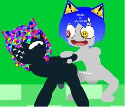 2boys 8_eyes anal anal_sex animated anthro big_penis black_body blue_hair cat_ears entity error_symbol gay_sex green_background grey_body macromedia_flash_8_(application) male male_only miseraquila_(copyright) mouse_pointer_ornament nec-12 no_tail open_mouth penis rainbow_hair rigba sagi_kouko smiley_face tagme text unusual_anatomy unusual_eyes unusual_pupils warning_symbol yaoi