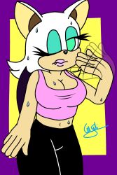 rouge the bat from sonic (series) by srr18 (artist)