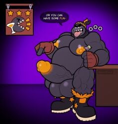 bar chain_chomp drink drinking fat fat_belly fat_cock fat_male fat_man gay gloves_and_boots_only huge_cock huge_nipples male moobs muscular muscular_arms muscular_legs muscular_thighs penis solo thechainchompy veiny veiny_cock veiny_penis