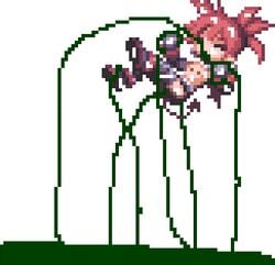 animated disgaea disgaea_1 etna helpless lowres nippon_ichi_software pixel_art red_hair tentacle white_background