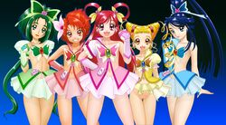 akimoto_komachi butterfly_hair_ornament clothing cure_aqua cure_dream cure_lemonade cure_mint cure_rouge delica highres kasugano_urara magical_girl minazuki_karen natsuki_rin no_panties precure pretty_cure skirt yes!_precure_5 yes!_precure_5_gogo! yes!_pretty_cure_5 yumehara_nozomi