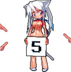 animal_ears bukkake cat_ears catgirl_counter counter_girl_5 cum cum_on_face danbooru_(booru) hair kusaka_kokage lowres meta pixel_art sign sprite white_background white_hair