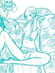 1girls animal artist_request boa_hancock female female_focus female_only one_piece pubic_hair pussy salome_(one_piece) snake solo_focus spread_legs straight_hair uncensored