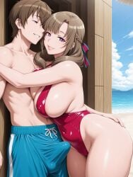 age_difference ai_generated anime anime_character anime_girl anime_milf anime_style beach big_ass big_breasts big_butt cameltoe cleavage cuddling erection erection_under_clothes female/male grabbing grabbing_ass hand_on_ass happy hug incest leotard male/female mature_female mature_woman milf mommy mother mother_and_son older_female oosuki_mamako oosuki_masato outdoors pleasure_face puffy_pussy robotkesh seductive teasing thick_thighs tsuujou_kougeki_ga_zentai_kougeki_de_ni-kai_kougeki_no_okaasan_wa_suki_desu_ka? visible_breath visible_nipples wide_hips younger_male