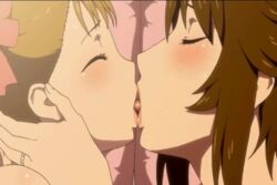 age_difference animated animated_gif anime_screencap blush brown_hair closed_eyes female female_only french_kiss haha_musume_donburi_oppai_tokumori_bonyuu_shiru_dakude incest kaneko_hiraku kissing lesbian lipstick mature_female milf mother mother_and_daughter multiple_girls older_woman_and_younger_girl ova ribbon rumi_(haha_musume_donburi) sakie_(haha_musume_donburi) screencap screenshot short_hair tongue toranoana yuri