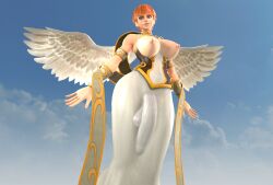 1futa 3d angel big_breasts big_penis bulge_through_clothing canastus curvy_figure exposed_breasts guardian_angel_joan holy_woman long_dress mature_futa orange_hair pinup render short_hair source_filmmaker tagme yu-gi-oh! yu-gi-oh!_duel_links