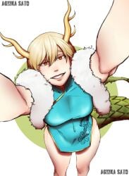 agnikka_sato brainwashed caress caressing caressing_chest caressing_head chinese_clothes chinese_clothing chinese_dragon chinese_dress clean colored commission commission_art commission_work commissioned commissioned_art commissioned_work dragon_humanoid dragon_tail dragon_turtle dragon_turtle_humanoid dress dylsonic female_only females_only first-person first-person_view first_person first_person_perspective first_person_pov first_person_view fur_coat fur_trim fur_trim_(clothing) fur_trimmed_coat fur_trimmed_dress getting grabbing_head humanoid humanoid_dragon humanoid_dragon_turtle humanoid_jidiao humanoid_turtle jidiao jidiao_humanoid kicchou_yachie looking_at_viewer lustful_expression lustful_eyes lustful_female lustful_gaze qipao qipao_dress skintight_dress staring staring_at_viewer touhou turtle_humanoid unnamed_character yachie_kicchou