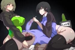 1boy 2girls akina-chan anal animated arms_behind_back arms_tied arms_tied_behind_back big_breasts black_hair blue_eyes blush bondage borrowed_character breasts buckethead_ero busty censored cowgirl_position dark-skinned_male dildo dominant_female eri_hotta facesitting female female_on_top femdom from_side glasses green_eyes green_hair highres hood hoodie large_breasts legs licking_lips looping_animation male male_penetrated male_sub male_urethral_insertion mature_female mosaic_censoring multiple_females multiple_girls nose_blush one-piece_swimsuit original pegging penile_urethral_insertion penis prostate prostate_massage prostate_sounding prostate_stimulation rape restrained reverse_rape rusty_fc sex sex_toy short_hair sitting sitting_on_face sitting_on_person sketch smile sound sounding sounding_rod strap-on strap-on_sex strapon submissive_male swimsuit swimsuit_under_clothes tagme thick_thighs thighhighs thighs through_clothes through_clothing tied tied_up tongue tongue_out torture urethral_insertion urethral_penetration video voluptuous x-ray