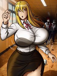 shizuka marikawa from highschool of the dead by curvydrawings