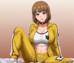 ai_generated close-up cum_face eyelashes free_fire free_fire_kelly garena iwao178 kelly_(free_fire) smile