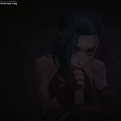 ai_generated animated arcane arcane_jinx blowjob blue_hair full_video_at_source handjob_while_sucking jinx jinx_(arcane) jinx_(league_of_legends) league_of_legends netflix oral_sex patreon patreon_username petite pov_blowjob purple_eyes sloppy_blowjob sounds speech_bubble story_at_source tagme twin_braids video voice_acted whatajinx