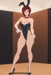 ai_generated bunny_ears bunny_girl bunnysuit fake_art heels latex mila_(doa) prussia123 sexy