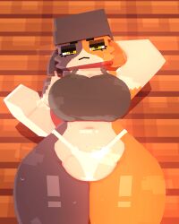 1girls 2020s 2026 3d animal_humanoid anthro anthro_female anthro_only beanie big_breasts black_beanie black_tank_top blush bottomless bottomless_female breasts cat cat_ears cat_girl catgirl coresvoid curvy curvy_body curvy_female curvy_figure curvy_hips digital_media_(artwork) domestic_cat down_view embarrassed epic_games felid feline feline_humanoid felis female female_only fortnite fur furry furry_female furry_only genitals hi_res horny horny_female humanoid looking_at_viewer looking_down looking_down_at_viewer mammal meow_skulls meow_skulls_(fortnite) microsoft mine-imator minecraft mojang on_top open_mouth panties pierced_ears pierced_tongue piercing pussy simple_background solo solo_anthro solo_female sweat sweater sweating sweaty sweaty_body tank_top white_panties xbox_game_studios yellow_eyes