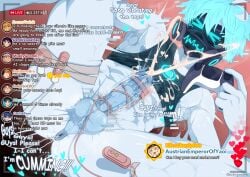 1boy blue_skin chat gay gomoro io_(jock_studio) jock_studio livestream male male_only request rose_toy sextoy solo streamer sweaty sweaty_armpits toy video_game