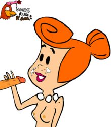 animated black_eyes breast closed_eyes cum cum_on_breast cum_on_face cumshot female handjob hanekugkam hanna-barbera human jewelry lipbite male necklace nipples straight tagme the_flintstones wilma_flintstone