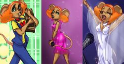 1girls alternate_costume anthro clothed female jan_mouse jubell nelvana poofy_hair rodent singing solo tagme the_devil_and_daniel_mouse