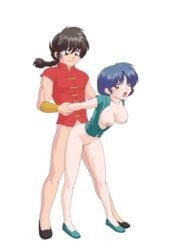 akane_tendo artist_request clothed_sex clothing flats medium_breasts ranma-kun ranma_1/2 ranma_saotome tagme