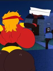 1girls 3d_background big_ass big_breasts elliot_(work_at_a_pizza_place) qlrightx roblox roblox_background roblox_game robloxian rule_63 screencap_background tagme work_at_a_pizza_place