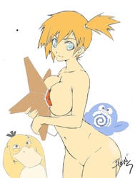 human kasumi_(pokemon) nintendo nude pokemon pokephilia poliwag psyduck staryu