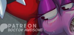 accessory birdo_(character) bow_ribbon bowser doctor_awesome female finger_in_mouth hair_accessory hair_bow hair_ribbon hi_res king_koopa koopa looking_away mario_(series) nintendo reptile ribbons scalie shadow trans_(lore) trans_woman_(lore)