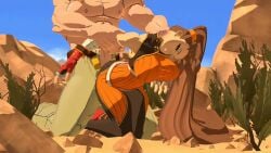 1boy 1girls 3d animated bouncing_breasts breasts broken_neck brown_hair bruises clothed_sex corpse dead death desert dnf_duel faceless_male female female_death from_behind fucked_through_clothes fully_clothed gore guro gurochanop long_hair male murder muscular muscular_male necrophilia outside ponytail rape sex snuff sound straight striker_(dnf_duel) tagme tight_clothing video