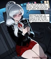 1boy 1boy1girl 1girls ai_generated anime anime_coloring anime_style bangs big_ass big_breasts black_jacket blue_eyes blush car car_interior cel_shading city comic comic_cover comic_dub comic_page comic_panel comic_strip dialogue digital_art drunk drunk_bubble drunk_female drunk_sex english fanart female game_character hi_res high_ponytail high_resolution highres huge_ass huge_breasts manga_style medium_shot night panels patreon patreon_exclusive patreon_reward phanary phone ponytail portrait red_shirt ribbon rwby sexy sexy_body sexy_clothing sexy_female sexy_pose smile soft_shading sound_effects video_game_character weiss_schnee white_hair