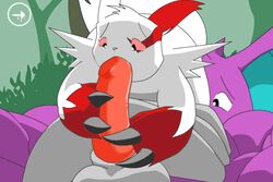 animated feral gif nidoking pokemon pokemon_(species) tagme zangoose