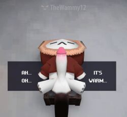 3d 3d_animation anal anal_penetration animated big_penis bottomless burning_snow cat cat_ears cat_tail chibi closed_eyes coat cute dark_skin english_text erection fire fireworks furry heavy_balls huge_cock indie_game larger_ambiguous low_poly male moving_penis penis_size_difference semi-anthro sitting small_but_hung smaller_anthro smaller_male snow text thewammy12 white_body white_fur