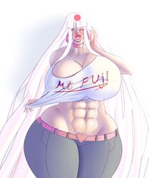 1girls 2018 annon ass bimbo bimbofied breasts breasts_bigger_than_head choker cleavage country countrybimbo female female_only hoop_earrings huge_ass huge_breasts humanized japan japan_(countrybimbo) japanese_flag lipstick long_hair looking_at_viewer makeup mascara muscles muscular muscular_female red_lipstick shirt smile smiling solo stockings sweat thick_thighs very_long_hair voluptuous white_hair wide_hips