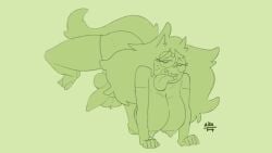 aka_h animal_genitalia animated canine canine_genitalia canine_penis futanari hanging_breasts homestuck huge_breasts jade_harley tagme video