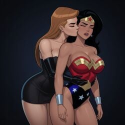 2girls ai_generated alternate_costume amazon arms_at_sides bangs bare_arms bare_legs bare_shoulders behind_another big_breasts black_background black_dress black_gloves black_hair blue_leotard bracer breasts brown_hair cleavage closed_eyes collarbone couple dc dc_comics dcau diana_prince dress duo earrings elbow_gloves female/female female_moaning female_only femdom femsub from_behind_position gloves gold_jewelry heroine highleg highleg_leotard hugging hugging_from_behind jewelry justice_league justice_league_unlimited kissing kissing_cheek leaning leaning_forward legs legs_together leotard lezdom lezsub light_brown_hair lips lipstick long_hair love makeup medium_breasts mercy_graves mercy_graves_(justice_league) moaning moaning_in_pleasure multicolored_clothing multicolored_leotard multiple_females multiple_girls mutual_yuri neck open_mouth parted_bangs red_leotard red_lipstick romantic romantic_couple round_teeth sghero1234 short_dress silver_bracer silver_earrings silver_jewelry standing star star_(symbol) star_earrings star_print straight_hair strapless strapless_dress strapless_leotard superhero_costume superheroine superman:_the_animated_series superman_(series) teeth themysciran thick_thighs thighs tiara tube_dress two-tone_leotard upper_teeth upper_teeth_only villainess wonder_woman wonder_woman_(dcau) wonder_woman_(series) yuri