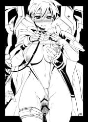 1boy 1cuntboy armor barely_clothed big_breasts big_nipples big_penis big_thighs black_and_white black_knight_(fire_emblem) breast_grab breasts breath cape censor_bar censored censored_genitalia censored_penis censored_pussy collar cum fire_emblem fire_emblem:_path_of_radiance fire_emblem:_radiant_dawn gender_transformation genderswap_(mtf) grabbing_nipples handcuffed handcuffs hard_cock hard_nipples headband huge_breasts huge_cock ike_(fire_emblem) leash molestation nintendo nipple_play nipple_tweak nipples rule_63 slave taken_advantage_of taken_from_behind thigh_job thigh_sex thigh_strap vaginal_penetration wet wet_pussy yajiro_masaru zelgius_(fire_emblem)