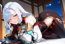 shenhe (genshin impact) from genshin impact by revoaru