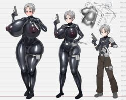 ass_expansion bodysuit breast_expansion breasts child_bearing_hips expansion feminization forced_feminization gender_transformation gigantic_ass gigantic_breasts growth_sequence gun height_chart hourglass_expansion hourglass_figure hyper hyper_ass hyper_breasts knife mtf_transformation ohitsuji original original_character thick_thighs transformation unwilling_transformation