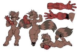 1boy animal_humanoid anthro butt cybernetics cyborg flexing guardians_of_the_galaxy hi_res humanoid looking_at_viewer machine male male_only mammal mammal_humanoid marvel model_sheet muscular muscular_male no_pupils nsfuwu4 nude_male presenting presenting_hindquarters procyonid procyonid_humanoid raccoon_humanoid robotic_arm rocket_raccoon simple_background smile smiling_at_viewer solo solo_male