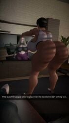 3d 3d_animation age_difference big_ass big_breasts big_butt curvy curvy_figure fitness huge_ass huge_breasts larger_female mature_female mature_woman milf moaning ocici older_female phone pov sexy short_hair snapchat social_media sound squatting tagme thick_ass thick_thighs tomboy tomboy_milf vertical_video video virtamate voluptuous workout