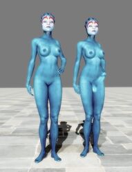 3d anorexianevrosa asari asari_futanari mass_effect samara tagme