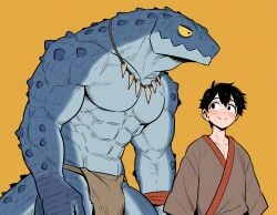 2boys abs age_difference ai_generated anthro anthro_on_human bara big_dom_small_sub big_muscles big_pecs blue_body daddy ddkk dilf duo fangs gay holding_partner hug huge_muscles huge_pecs human human_on_anthro hunk interspecies intimate larger_anthro larger_male lizard lizardman loincloth male male/male male_focus male_only muscles muscular muscular_anthro muscular_male navel older_anthro older_anthro_younger_human older_male older_man_and_younger_boy older_on_young pecs reptile romantic romantic_couple scalie sfw size_difference smaller_human smaller_male topless topless_male tribal tribal_jewelry yaoi younger_human younger_male
