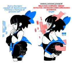 2boys blunt_bangs dizzyspells english_text fellatio flat_chest greyscale medium_hair monochrome multiple_boys oral original penis rape simple_background sports_bra spot_color white_background yaoi