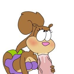1boy 1girl big_penis blowjob blush bra eyebrows female furry male nickelodeon patrick_star penis saliva sandy_cheeks skirt spanky15 spongebob_squarepants squirrel tail underwear