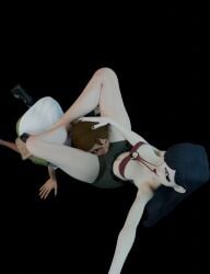 courtney_(tdi) dominant dominant_female dominatrix female heather_(tdi) heperson lesbian shorts thick_thighs thighs total_drama_(series) total_drama_island yuri