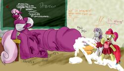 4girls anthro apple_bloom_(mlp) areola badgerben breasts busty cheerilee cheerilee_(mlp) cleavage cock_vore cutie_mark_crusaders dialogue earth_pony equine female friendship_is_magic fur furry futanari hasbro intersex molestia128 multiple_females my_little_pony nipples pony scootaloo_(mlp) sweetie_belle_(mlp) teacher_and_student voluptuous vore what