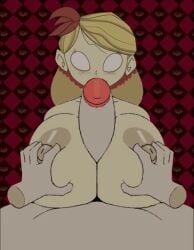 1girls aged_up animated areolae_visible_through_clothing beat_banger big_breasts blonde_hair breasts cum cum_in_mouth cumming cumming_in_mouth don't_starve_(series) fellatio heart-shaped_pupils jimbo638 licking_penis massive_breasts neutral_expression nipples nipples_bulge paizuri paizuri_lead_by_male paizuri_under_clothes penis_in_mouth red_bra smug sound tagme titjob tongue toriel_beat_banger video wendy_carter white_eyes white_shirt