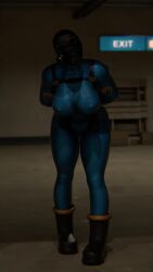 3d bedroom_eyes fempyro humanoid latex_bodysuit latex_skinsuit looking_at_viewer mask nomicinks pyro_(team_fortress_2) tf2