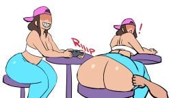 ! 1boy 1boy1girl 1girls ass backwards_baseball_cap backwards_cap backwards_hat bare_ass big_ass big_breasts big_butt breasts brown_hair bubble_ass bubble_butt busty canonical_scene cap cleavage controller curvaceous curvy curvy_female curvy_figure exposed_ass fat_ass female female_focus hat hetero hi_res high_resolution highres huge_ass huge_butt large_ass large_breasts leggings light-skinned_female light_skin lizzie_tucker long_hair lovetopullmicke male male/female original partial_male playing_videogame real_person ripped_clothing ripped_leggings ripped_pants ripping_clothing simple_background smile smiling stool straight surprised surprised_expression tagme tearing_clothes tearing_open_bottoms thick_ass thick_thighs thighs tights torn_clothes torn_clothing torn_legwear torn_pants video_game_controller video_games voluptuous voluptuous_female white_background