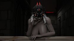 3d 3d_render arachne_(fortnite) areola artistic ass baseddende big_ass big_breasts blender breasts character digital_art elitetheron7 erotic facial_expression fan_art female fortnite fortnite:_battle_royale gray_hair grey_skin high_resolution lighting long model naked nsfw nude pale_skin pose pubic_hair realistic red_lips rule34 seductive sensual skin style voluptuous