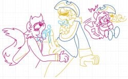 ambiguous_gender anthro bad_anatomy blowjob canelitabunny cum cum_in_mouth cum_in_tongue cum_on_tongue dark_deception dark_deception:_chapter_1 dark_deception:_chapter_2 furry gold_watchers haplorhine heart hug hugging male monkey murder_monkey primate whiteboard_fox whiteboard_fox_(artwork) whiteboardfox
