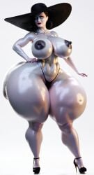 1girls 3d 3d_(artwork) ai ai_assisted ai_generated alcina_dimitrescu ass big_ass black_hair breasts bubble_ass bubble_butt capcom cleavage dark_nipples female female_only gstring hat heels huge_ass huge_breasts huge_thighs hyper_thighs looking_at_viewer mature_female milf nipples pointer_warrior_ai red_thong resident_evil resident_evil_8:_village solo solo_female tagme thick_thighs thong vampire vampire_girl white_skin women yellow_eyes